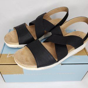 LifeStride Plush Black Women's Sandals Size 7 W